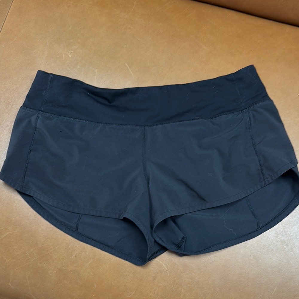 Lululemon Athletica Black Athletic Shorts with Moisture-Wicking Fabric